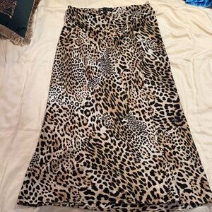 Zara Animal Print Pencil Skirt - Black and Brown